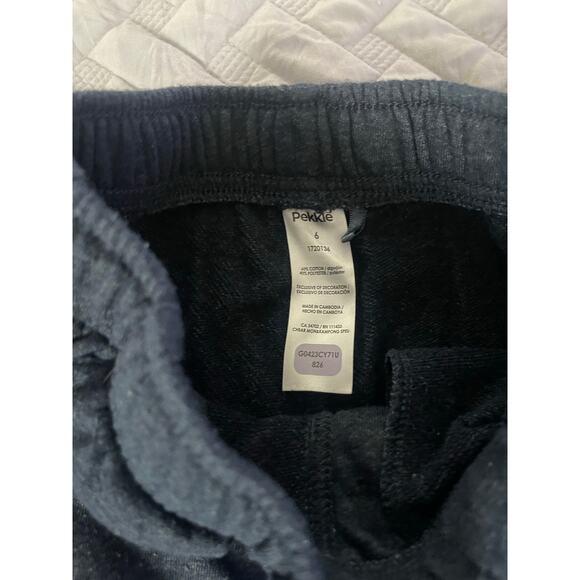 Pekkle Boys Navy Blue Athletic Jogger Drawstring Sweatpants Youth Size 6 - Picture 5 of 5